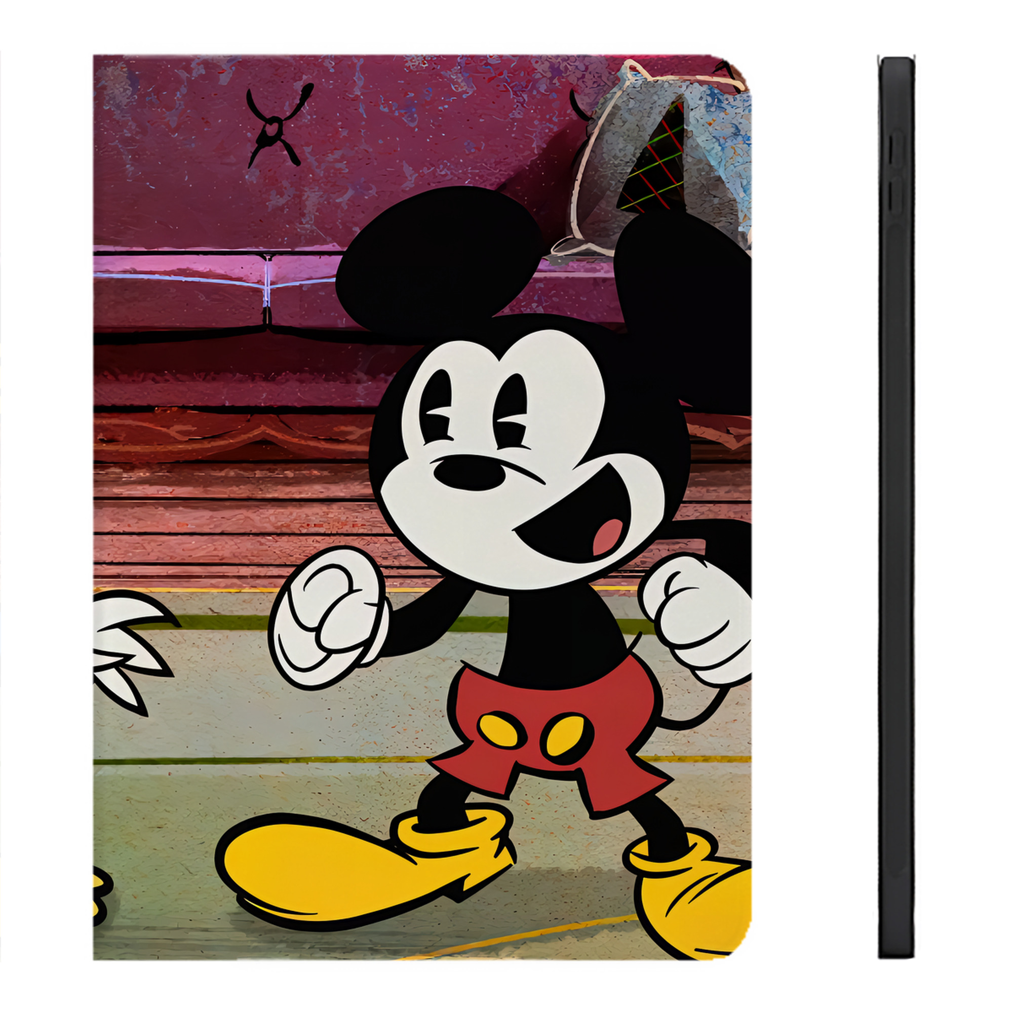 （画像用） ミッキーマウス Mickey Mouse IPadケース ペンホルダー付き ブックスタイルデザイン